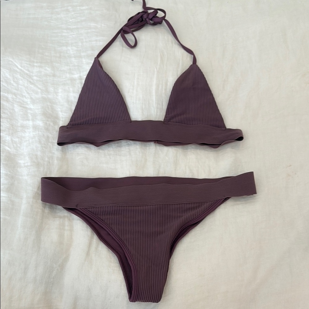 Frankie’s Bikini Set Medium Sangria Winnie top Drew bottom